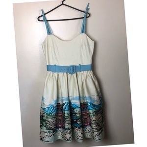 NWT Collectif Border Print Dress, size Large